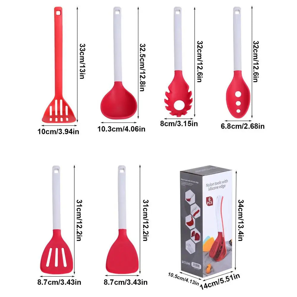 Silicone Cooking Utensils Set – 6-Piece Non-Stick Spatula Collection"