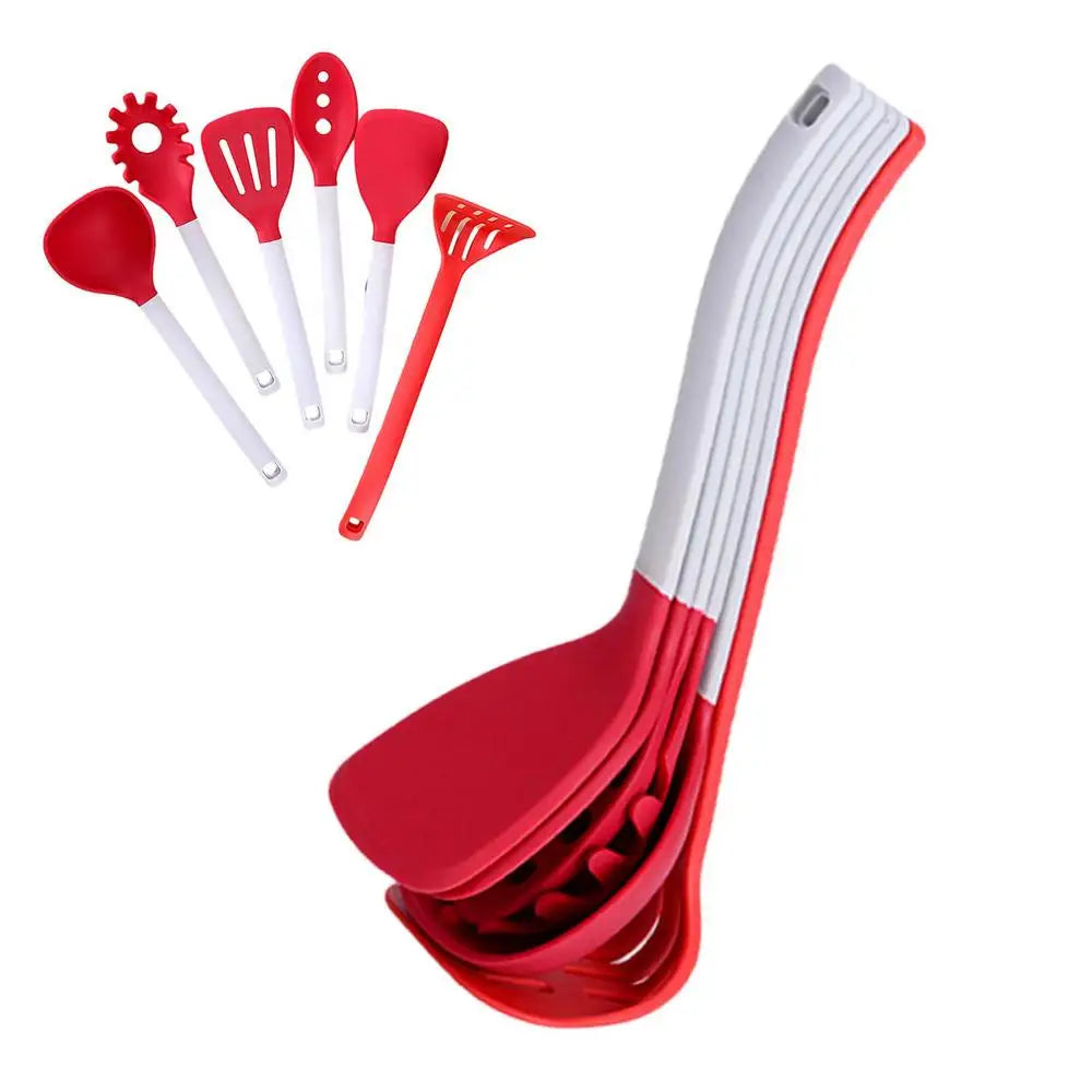 Silicone Cooking Utensils Set – 6-Piece Non-Stick Spatula Collection"