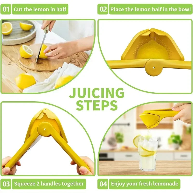 Easy-to-Use Lemon Squeezer with Built-In Strainer – Max Juice Output"