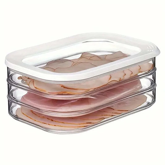 Leakproof Bacon Keeper with Lid – Food-Grade Meat Storage Container"