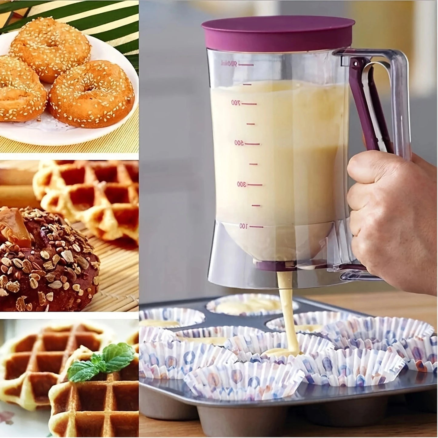 Batter Dispenser – Perfect for Pancakes, Cupcakes, and Muffins