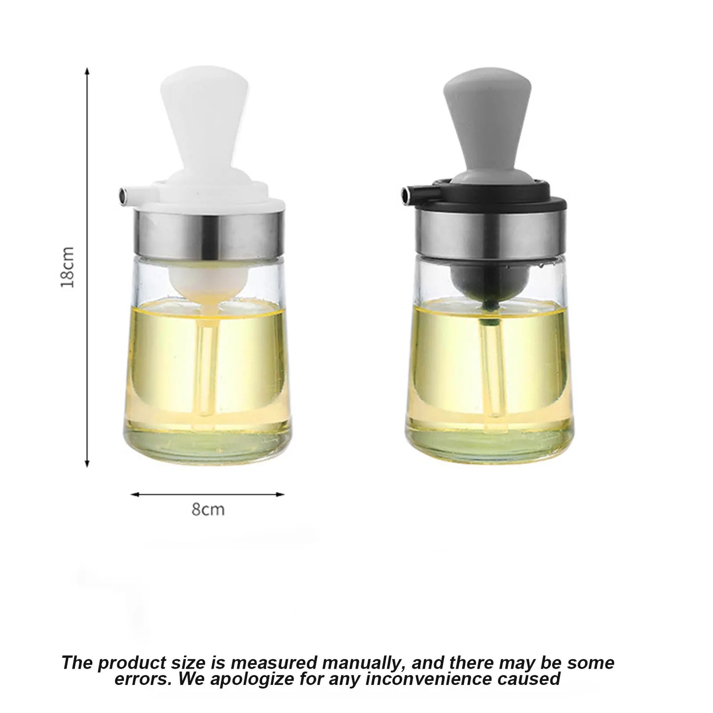 2-in-1 Olive Oil Spray Dispenser with Silicone Brush