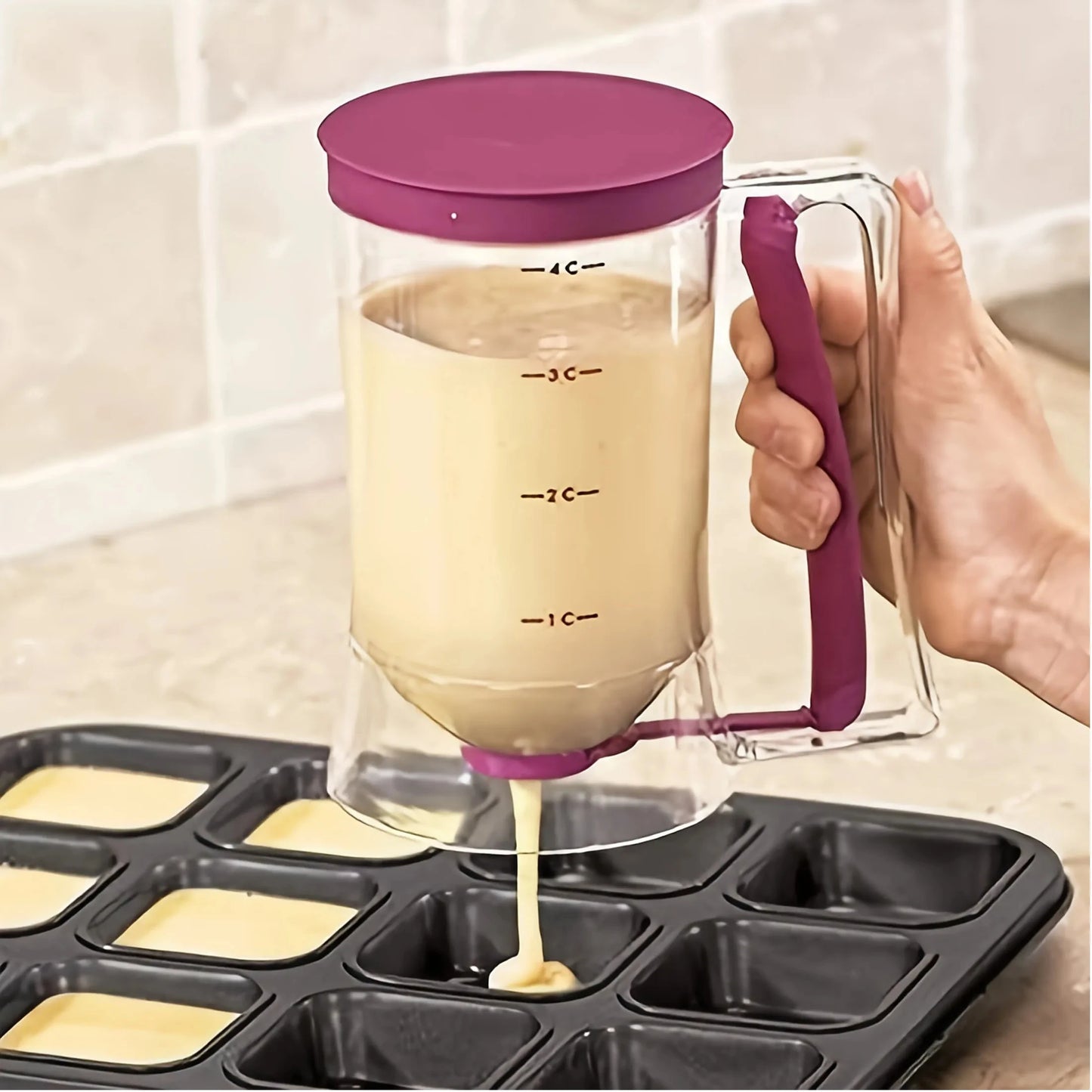 Batter Dispenser – Perfect for Pancakes, Cupcakes, and Muffins